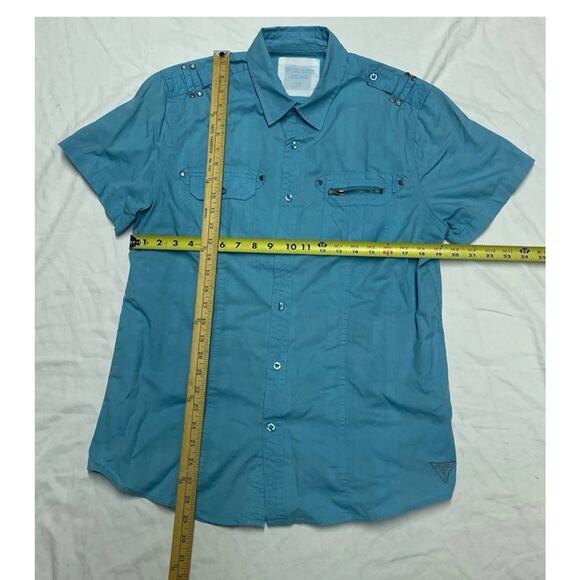 Nat Nast Luxury 100%Silk -guess Button Down Shirt Shorts Sleeve Mens L Lot Of 2 - Picture 11 of 16